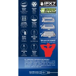 Aprilla Máquina Corta Pelo Recargable - 3 x 17 x 4.5 cm