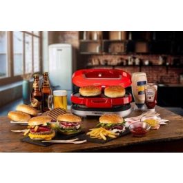Ariete 205/00 Máquina de Hamburguesas Party Time Roja - Diseño Exclusivo y Compacto Ariete 205/00 Máquina de Hamburguesas Party Time Roja - Diseño Exclusivo y Compacto