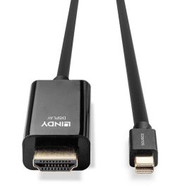 Lindy 1m Cable Mini DisplayPort a HDMI, Compatible 4K UHD a 30Hz, Soporte Audio 7.1, DTS-HD, Dolby TrueHD para PC y Monitores