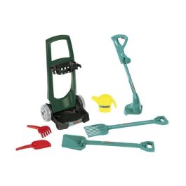 Bosch 2751 Carro de Jardín Juguete Klein con Accesorios: Pala, Rastrillo, Regadera, Bordeadora. Estable y para Niños +3 Años