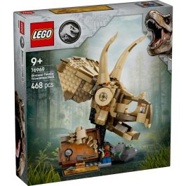 LEGO 76969 Jurassic World Fósiles de Dinosaurios: Cráneo de Triceratops - Set de Construcción para Niños 9 Años