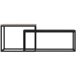 Leka EMO1700868063283 Mesa de centro Rectangular Antracita 72 x 45 x 37 cm