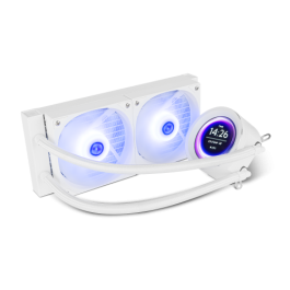 NOX Hummer X-240 LCD Refrigerador de aire 12 cm Blanco 1 pieza(s)