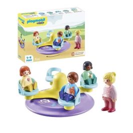 Playmobil 1.2.3 Carrusel - Juego de construcción para niños a partir de 1 año con figuras y accesorios