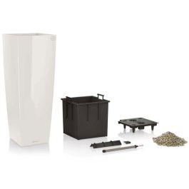 Lechuza LEC4008789182302 Jardinera Cubico Alto 40 TODO EN UNO Blanco brillo
