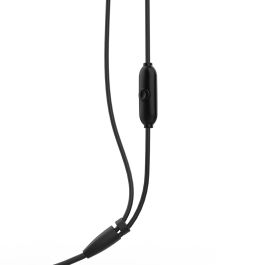 Muvit Auriculares E57 Negro con Micrófono, Almohadillas Ergonómicas y Certificación Ecológica