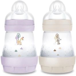 Set de 2 biberones - MAM - Easy Start - Anticólico - 160 ml - Flow 1 tetina - Lila + Arena Precio: 33.59000051. SKU: B1DR83SZY7