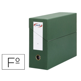 Pardo Caja Transferencia Folio Forrado Extra Doble Lomo 80 mm Estuche Interior Tarjetero Verde 390 x 270 x 115 mm Precio: 25.7900005. SKU: B1KJN4R9L5
