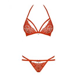 Conjunto de Lencería Obsessive 838-SET-3 Rojo S/M