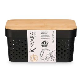Caja Multiusos Perforada Tapa Bambu Peq Negra 12Cm Kinvara (8 Unidades) Caja Multiusos Perforada Tapa Bambu Peq Negra 12Cm Kinvara (8 Unidades)