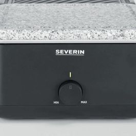Severin RG2366 Raclette para 8 personas con Placa de Cocción Reversible y Piedra Natural, Negro