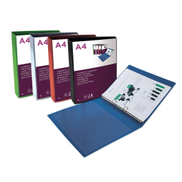 Liderpapel Carpeta Canguro 2 Anillas 25 mm Mixtas Polipropileno DIN A4 Negro Opaco