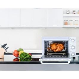 CONTINENTAL EDISON CEMF35W - Mini horno eléctrico 35L blanco - 1500W - Asador, Circulación natural