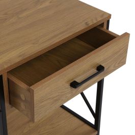 Versa Mesilla de Noche Oscura 1/C, Madera, Metal y PVC, 40x60x48 cm Versa Mesilla de Noche Oscura 1/C, Madera, Metal y PVC, 40x60x48 cm
