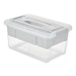 Organizador Plástico Kipit 5L Bandeja Gris 29.5x14.5x19.2 cm (6 Unidades) Organizador Plástico Kipit 5L Bandeja Gris 29.5x14.5x19.2 cm (6 Unidades)