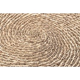 DKD Home Decor Alfombra Decorativa Boho Beige de Seagrass, Fibra de Maíz y Poliéster 150 x 150 cm DKD Home Decor Alfombra Decorativa Boho Beige de Seagrass, Fibra de Maíz y Poliéster 150 x 150 cm