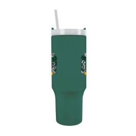 PYRAMID Vaso Termo Harry Potter Slytherin 1,2L con Tapa, Pajita y Asa de Acero Inoxidable para Bebidas Frías/Calientes