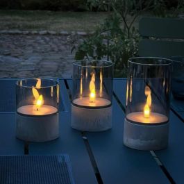 Brilliant BRI4004353428326 Lote 3 Lámparas de Mesa LED CANDLE, 2500K, de Plástico y Vidrio con acabado Gris Ahumado Brilliant BRI4004353428326 Lote 3 Lámparas de Mesa LED CANDLE, 2500K, de Plástico y Vidrio con acabado Gris Ahumado