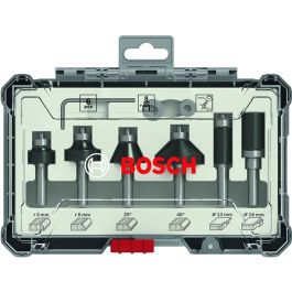 BOSCH PROFESSIONAL 2607017469 - Juego de Brocas para Fresadora, 6 Piezas, Vástago de 8mm, para Madera Blanda y Dura