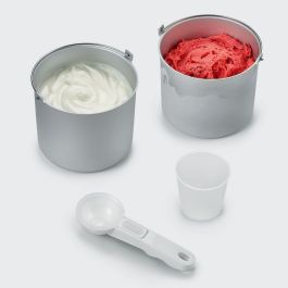 Severin EZ 7406 Heladera y Yogurtera 2-en-1 con Compresor, 2L, Acero Inoxidable, Preparación en 30 min, Pantalla LED