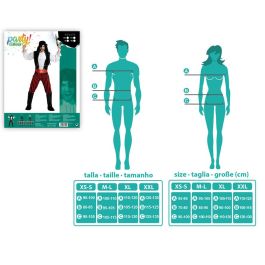 Disfraz Pirata para Hombre Adulto, Camisa y Pantalón, Ideal para Carnaval, Rojo Rayas, Talla XL