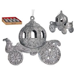Adorno Navidad Carroza Calabaza Plateado Krist+ 11.5x9.5x6 cm (48 Unidades) Precio: 74.69000033. SKU: B1CRLT9RNN