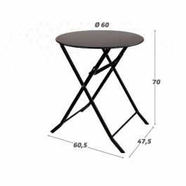 Aktive Mesa redonda plegable de metal 60x70 cm