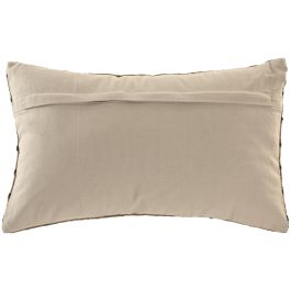 DKD Home Decor Cojín Tradicional de Algodón y Velvet Marrón Negro 30 x 50 cm (2 Unidades)