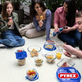 Pyrex 3426470278027 Juego de 7 Recipientes para Guardar Alimentos de Vidrio con Tapa Hermética Cook & Go
