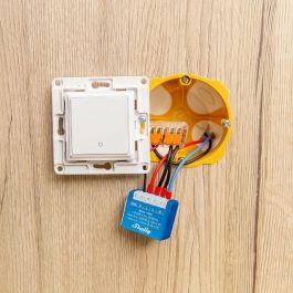 Shelly Relé Interruptor Inteligente Wave 1 Mini Z-Wave Inalámbrico para Pared, 8A/2000W, Plástico Azul