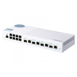 QNAP QSW-M408-4C Switch Gestionado L2 Gigabit Ethernet (10/100/1000) Blanco con 8 Puertos RJ-45 y 4 Puertos SFP
