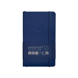 Cuaderno Con Gomilla Antartik Notes Tapa Blanda A6 Cuadricula Azul Marino 100 Hojas 80 gr Fsc