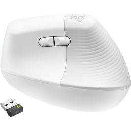 Logitech Ratón Vertical Lift Ergonómico Inalámbrico Bluetooth 2.4GHz USB Logi Bolt 4000 PPP 6 Botones para Windows Mac Android Blanco Hueso