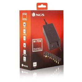 Cargador de Portátil NGS W-70W/ 70W/ Automático/ 9 Conectores/ Voltaje 18.5-20V/ 1 USB Cargador de Portátil NGS W-70W/ 70W/ Automático/ 9 Conectores/ Voltaje 18.5-20V/ 1 USB