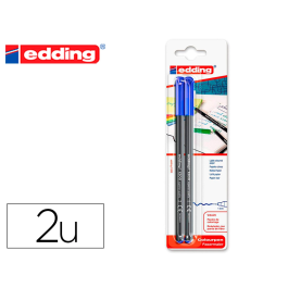 Edding Rotulador 1200 Punta Fibra Azul 0.5 Mm Blister 2 Unidades Precio: 1.98999988. SKU: B147R5X82L