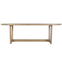 DKD Home Decor Mesa Comedor Balines Decape Gris Teca Maciza 240 x 100 x 76 cm