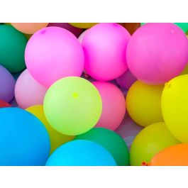 Globo 100% Latex Biodegradable Fluorescente Bolsa De 15 Unidades Colores Surtidos