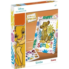 Lansay LAN3181860203293 Juego Creativo Colección Lentejuelas Simba El Rey León A Partir De 7 Años