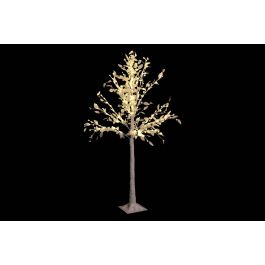 DKD Home Decor Árbol de Navidad con 200 LEDs Blanco Estilo Moderno PVC 150 cm Alto Colección White Forest DKD Home Decor Árbol de Navidad con 200 LEDs Blanco Estilo Moderno PVC 150 cm Alto Colección White Forest