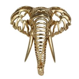 DKD Home Decor Decoración Pared Moderno Elefante Dorado 27.5 x 47 x 50.5 cm Resina Precio: 67.50000004. SKU: B14SBEEMRA