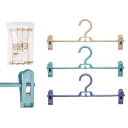 Set 4 Perchas Pinzas 3 Colores Surtido Kipit 34X5CM (24 Unidades) Precio: 44.5000006. SKU: B13VW637VR