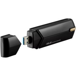 ASUS USB-AX56 Adaptador Wi-Fi Inalámbrico USB 3.0, Doble Banda, Wi-Fi 6 AX, 1775 Mbps, Negro/Oro