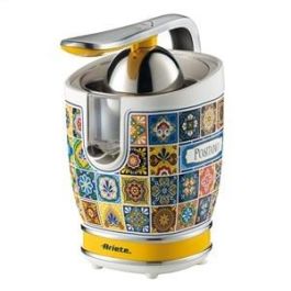 Ariete Exprimidor Positano de diseño retro, acabado en metal, con 2 conos para zumos saludables