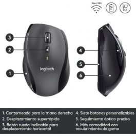 Logitech Marathon M705 Wireless Mouse, RF Wireless, Alkaline, Charcoal Logitech Marathon M705 Wireless Mouse, RF Wireless, Alkaline, Charcoal
