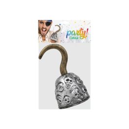 Garfio Pirata Plateado 21 cm Accesorio Disfraz Capitán Barco Ideal Fiestas Teatro Juegos Rol