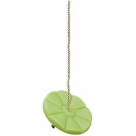 TRIGANO Asiento columpio de plástico ajustable con cuerda de polipropileno para pórticos 1,9 a 2,5 m - Verde