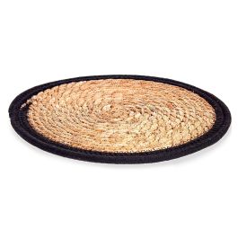 Giftdecor Tapete Natural Borde Negro 30x30 cm Fibra Natural