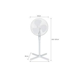 Ventilador de pie OCEANIC - 45W - Diámetro 40 cm - Altura regulable - Oscilación - Blanco Ventilador de pie OCEANIC - 45W - Diámetro 40 cm - Altura regulable - Oscilación - Blanco