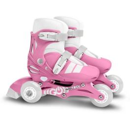 Patines en línea 2 en 1 - STAMP - SKIDS CONTROL - 3 ruedas - Talla 27-30 - Rosa