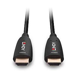 Lindy Cable HDMI 8K60 de Fibra Óptica Híbrida, 10m, Soporte para HDMI 2.1, HDR Dinámico, eARC y VRR para Gaming y Cine Profesional